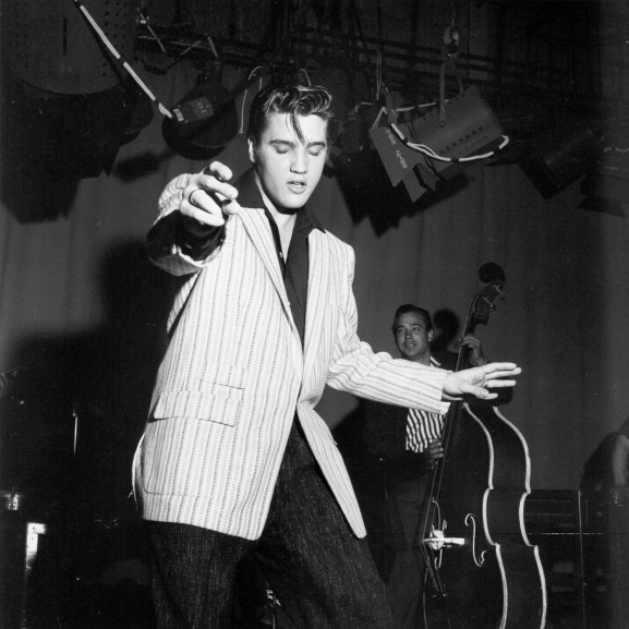 Elvis rehearsing for Milton Berle