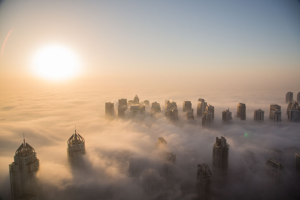 The Foggy Dubai Skyline