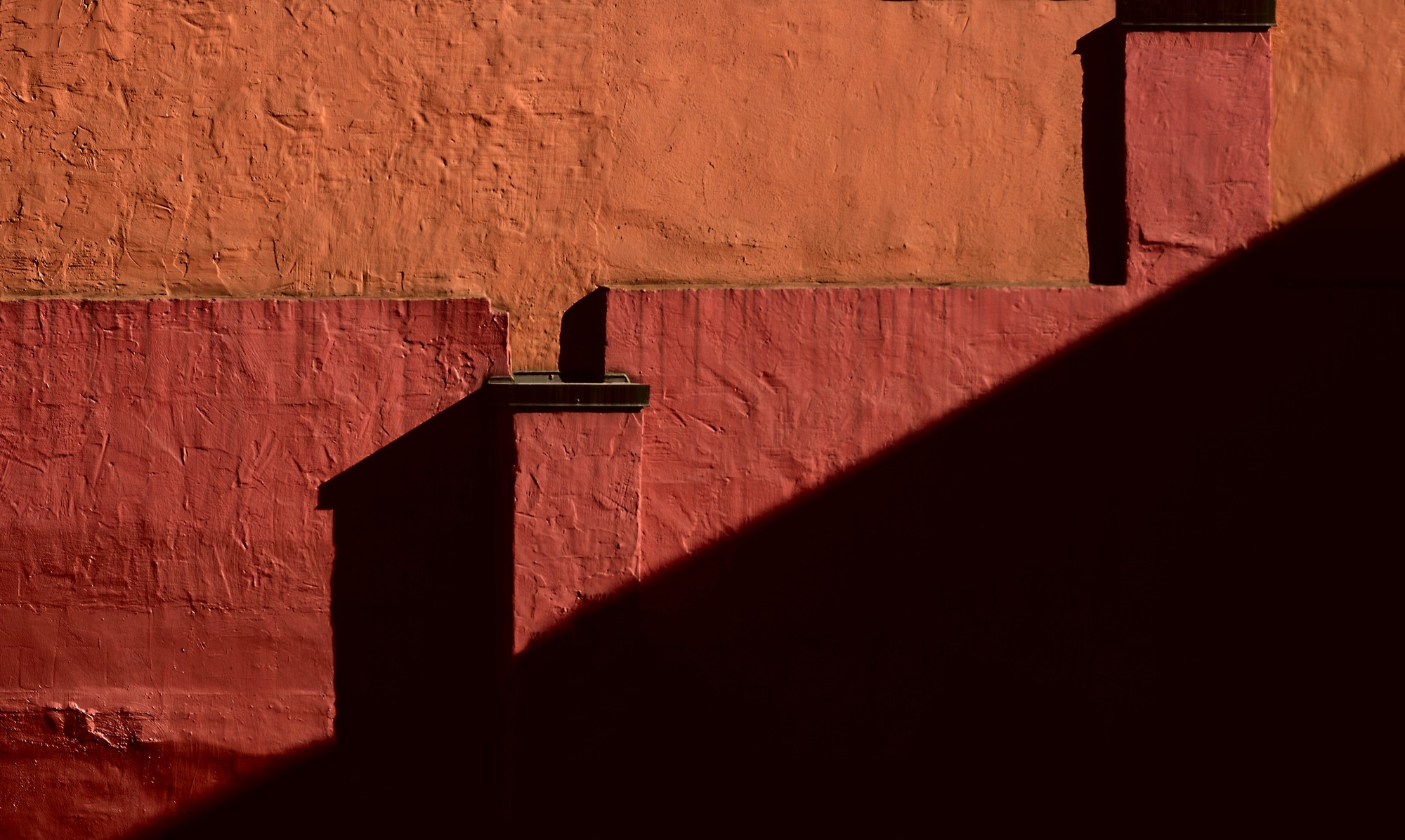 Orange And Shadow With Red