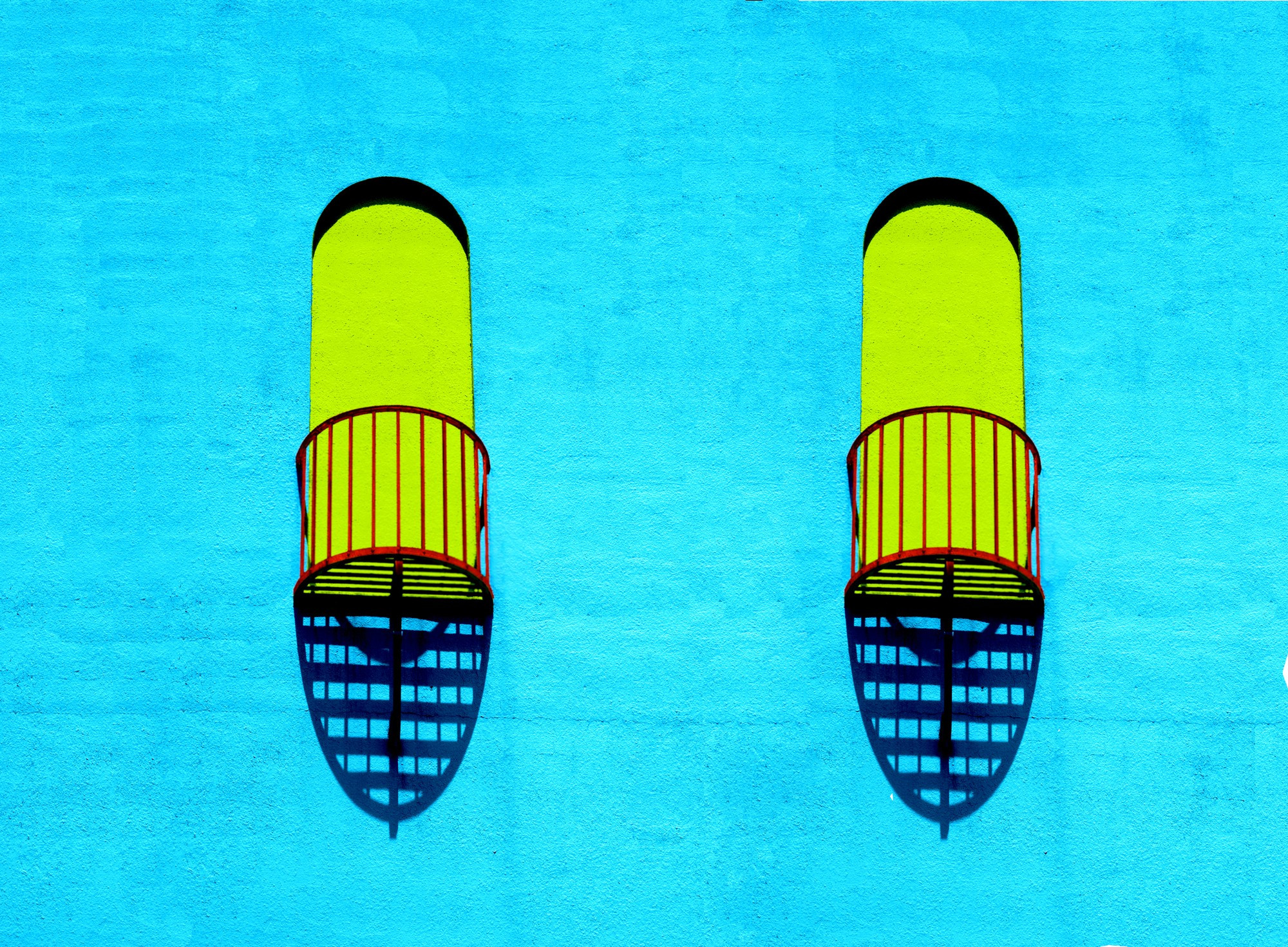 Pale Blue Balconies