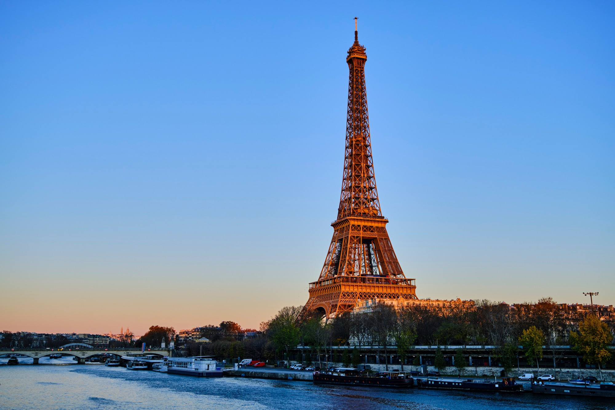France, Paris, general view of Paris with the Eiffel tower
