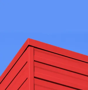 Red Triangle In Square Format