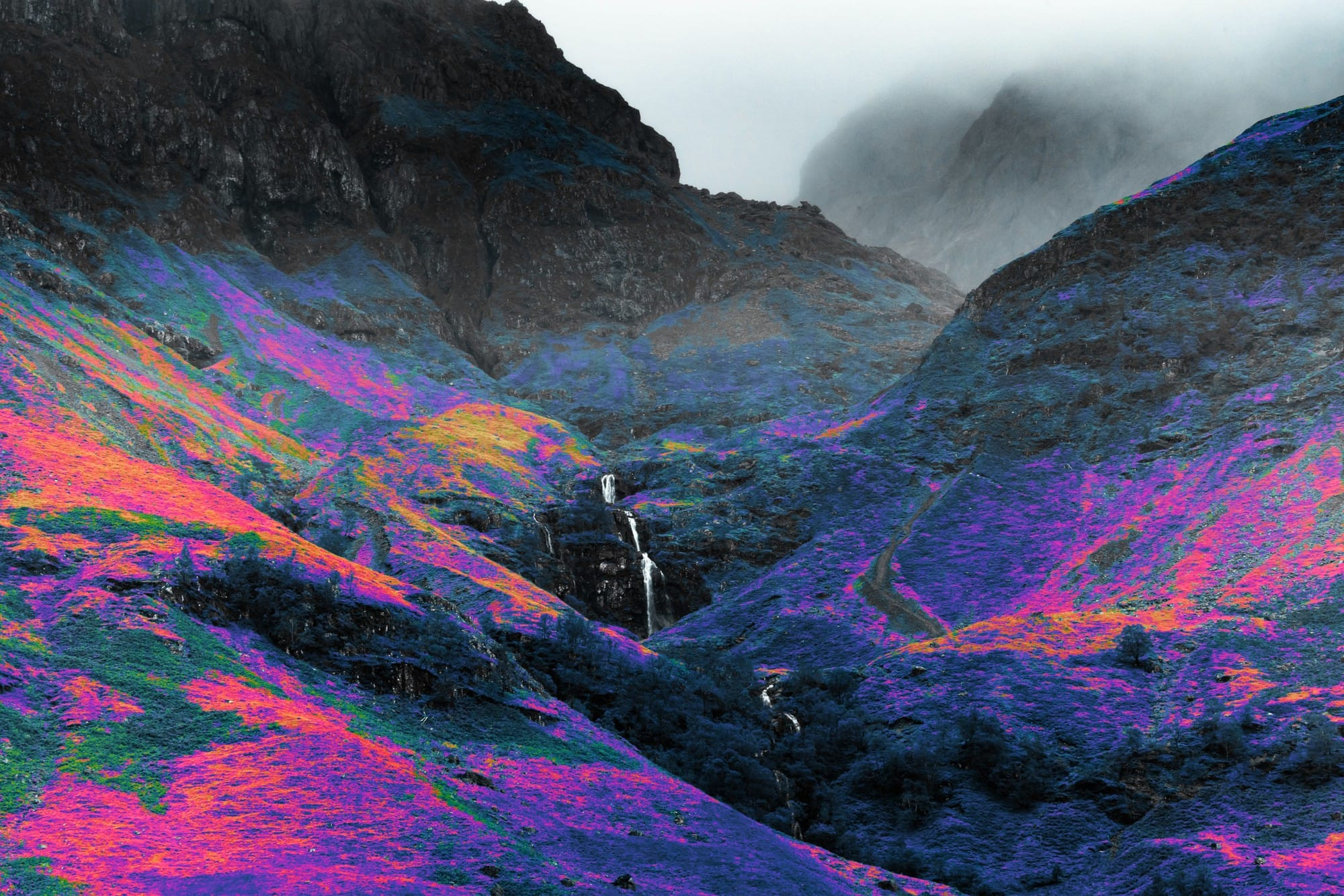 Surreal infrared view of Scotland