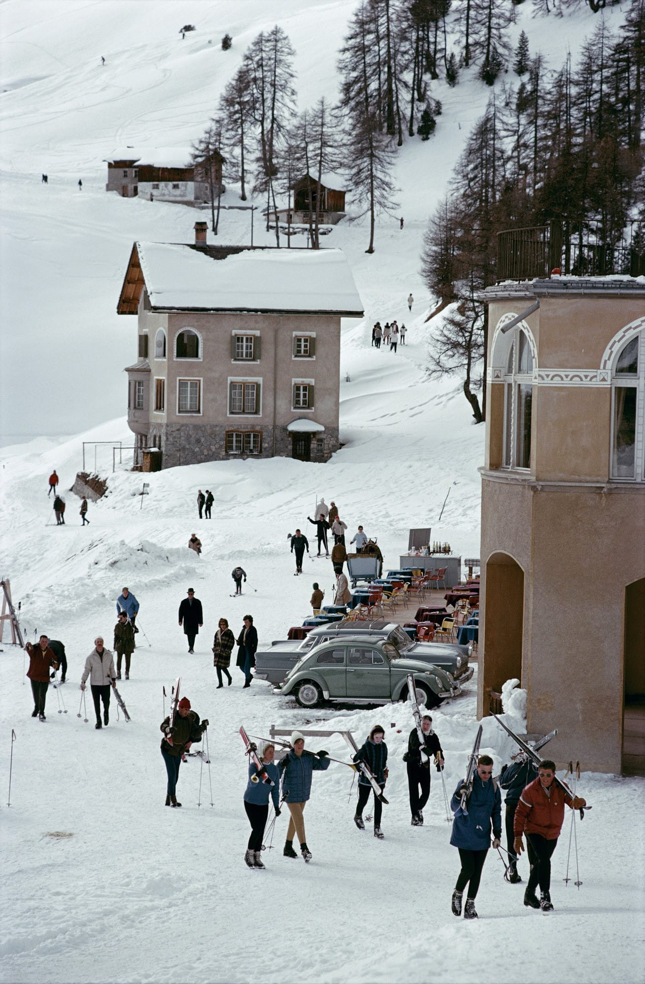 Skiers In St. Moritz