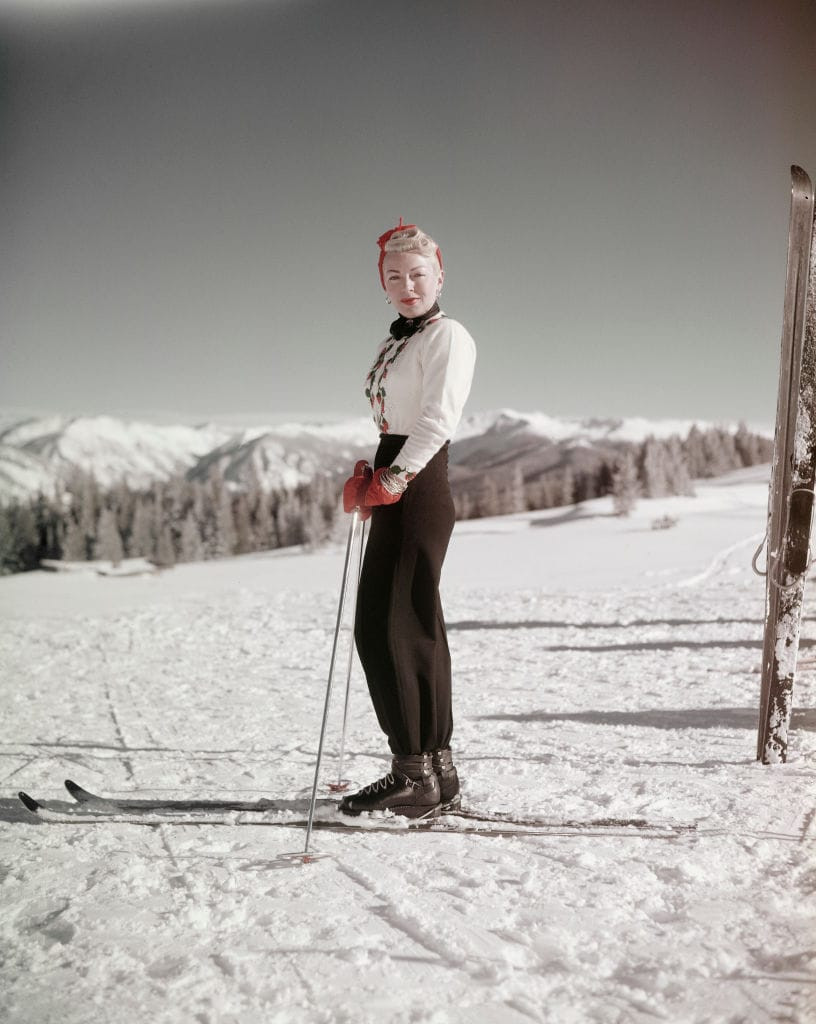 Lana Turner On Skis