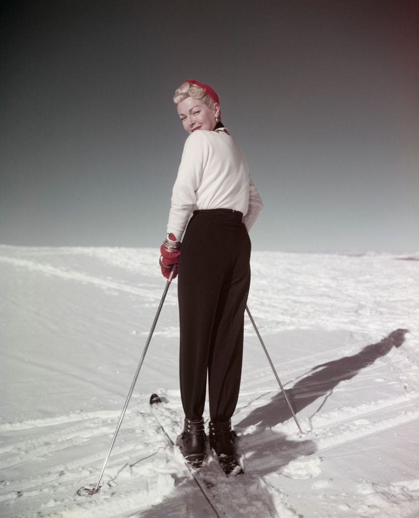Lana Turner On Skis